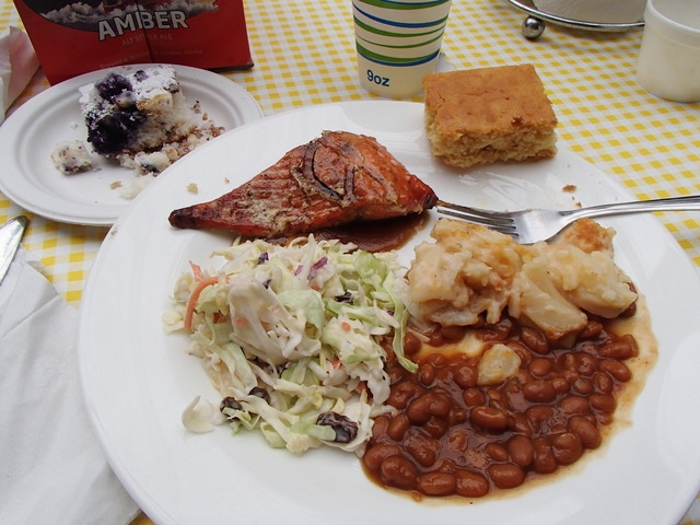 Juneau Historic Gold Panning and Salmon Bake Combo Excursion Salmon was AWESOME!
