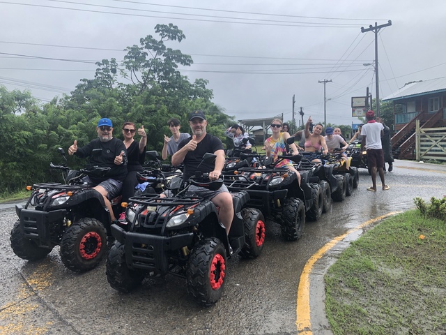 Roatan ATV Off-Road Adventure, Monkey and Sloth Hangout Excursion Great time for family of 12