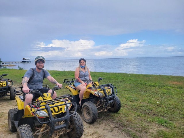 Roatan ATV Off Road Adventure and Monkey Sloth Hangout Excursion Best Excursion Yet!