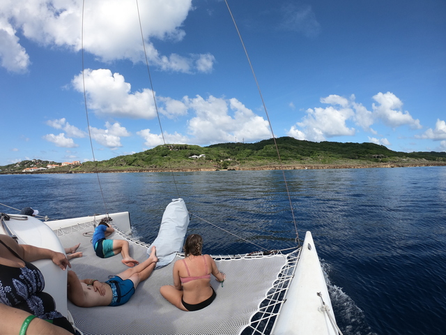 Roatan Catamaran Sail and Snorkel Excursion Awesome Day with Roger