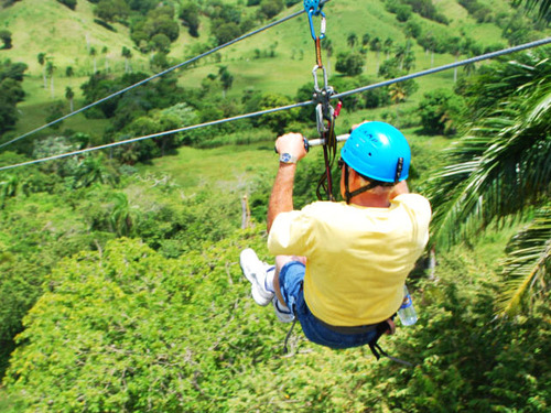Amber Cove Squirrel Monkey Encounter and 8 Zip Lines Excursion
