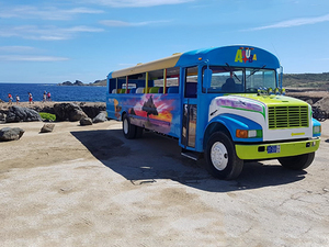 Aruba Open-Air Bus Private Sightseeing with Beach Break Excursion