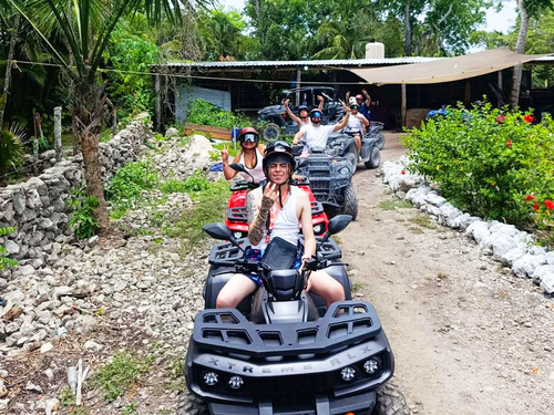 Cozumel Combo Jeep Sightseeing and ATV with Jade Caverns Adventure 