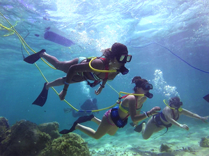 cozumel sea trek helmet diving