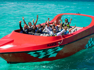 Cozumel Twister Jet Boat Fun and Passion Island All Inclusive Beach Excursion