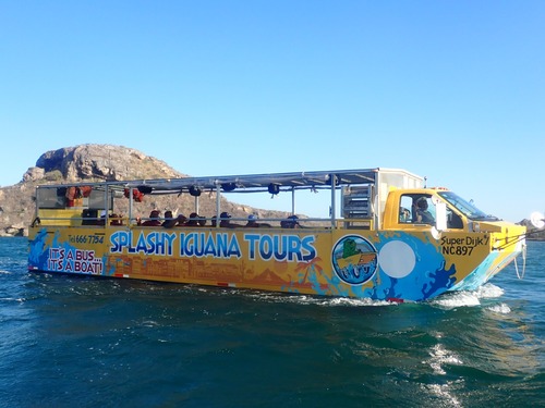 Curacao Amphibious Land and Sea Bus Excursion