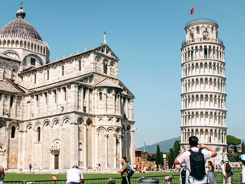 Livorno to Pisa and Leaning Tower Entrance Ticket with Optional Walk Excursion
