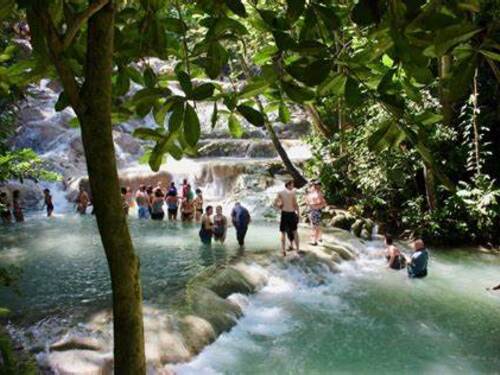 Ocho Rios Ocho Rios Blue Hole, Dunn's River Falls, Lunch and Cocktails at Reggae Hill Excursion Reservations