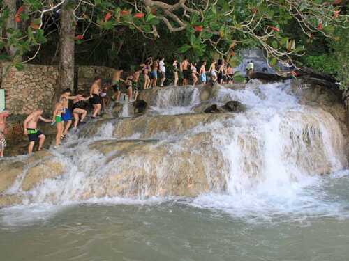 Ocho Rios Ocho Rios Blue Hole, Dunn's River Falls, Lunch and Cocktails at Reggae Hill Shore Excursion Booking