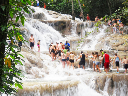 Ocho Rios Dunn's River Falls Excursion with Cocktails and Lunch at Reggae Hill 