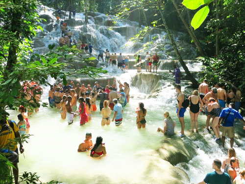 Ocho Rios Dunn's River Falls Excursion with Cocktails and Lunch at Reggae Hill 