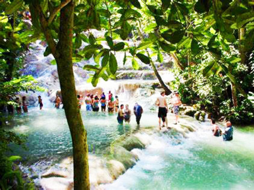 Ocho Rios Dunn's River Falls Excursion with Cocktails and Lunch at Reggae Hill 