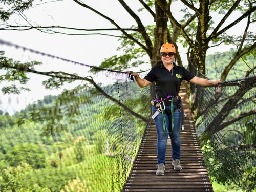 Puerto Limon Private Zip Line Canopy and Tortuguero Jungle River Cruise Excursion