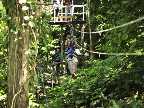 Puerto Limon Private Zip Line Canopy and Tortuguero Jungle River Cruise Excursion