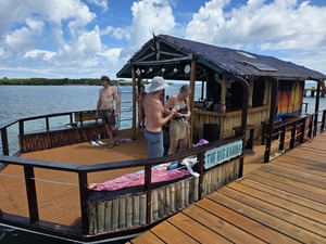 Roatan Tiki Boat Catamaran Adventure Excursion