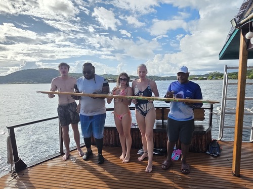 Roatan Tiki Boat Catamaran Adventure Excursion