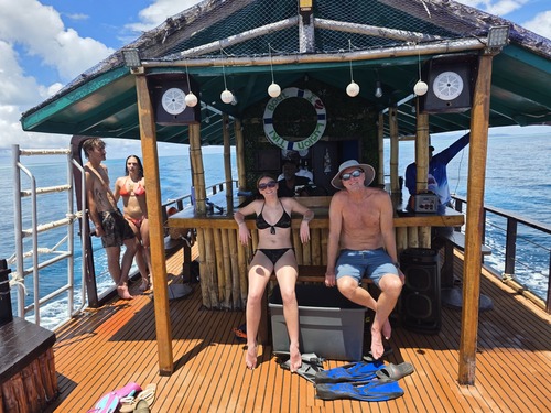 Roatan Tiki Boat Catamaran Adventure Excursion