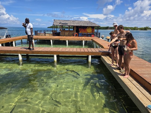 Roatan Tiki Boat Catamaran Adventure Excursion