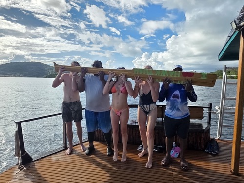 Roatan Tiki Boat Catamaran Adventure Excursion