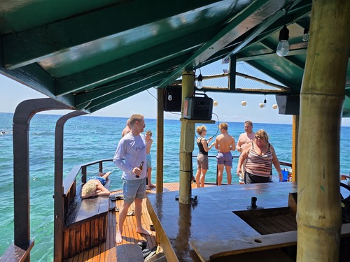 Roatan Tiki Boat Catamaran Adventure Excursion