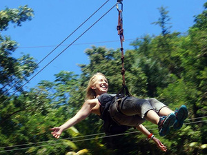 Roatan Zip Line, Monkey Park and Beach Break Excursion