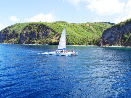 St. Lucia Catamaran Cruise and Zip Line Adventure Excursion