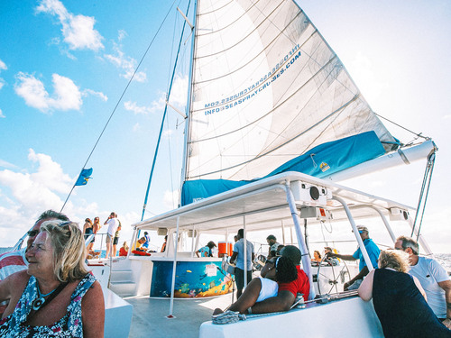 St. Lucia Catamaran Cruise and Zip Line Adventure Excursion