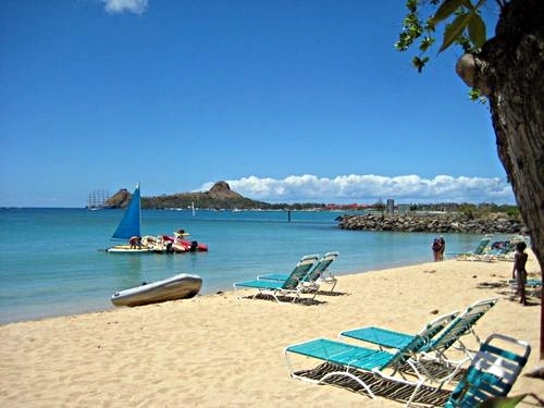 St. Lucia Splash Island Beach Break, Lunch and Water Park Day Pass with Transfer