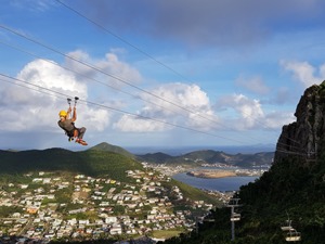 St. Maarten Combo Sky Explorer, Schooner Ride and Zip Line Excursion