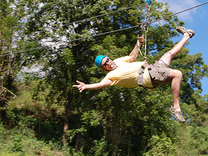 Taino Bay 7 Damajagua Waterfalls and Zip Line Canopy Excursion with Lunch