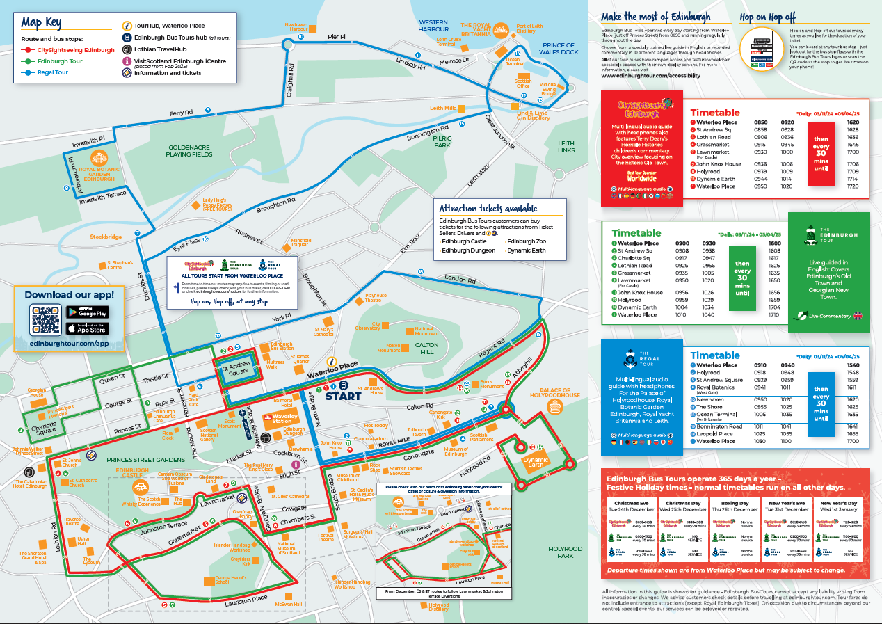 Edinburgh Hop On Hop Off City Sightseeing Bus Excursion Edinburgh 